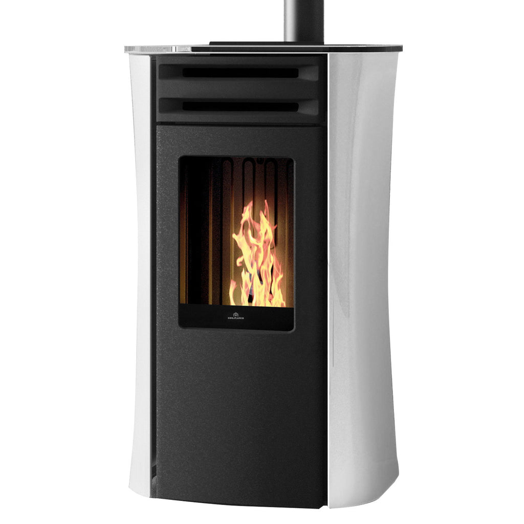 Poêle à granulés Edilkamin Dania 6 AT Top verre blanc — 6 kW
