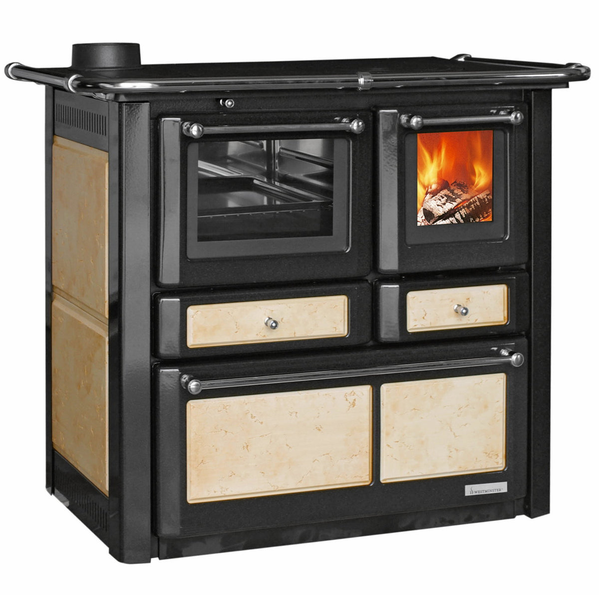 Poêle de cuisine Wamsler K 85 F Céramique Antique avec Four à Gauche 6 kW - image 2