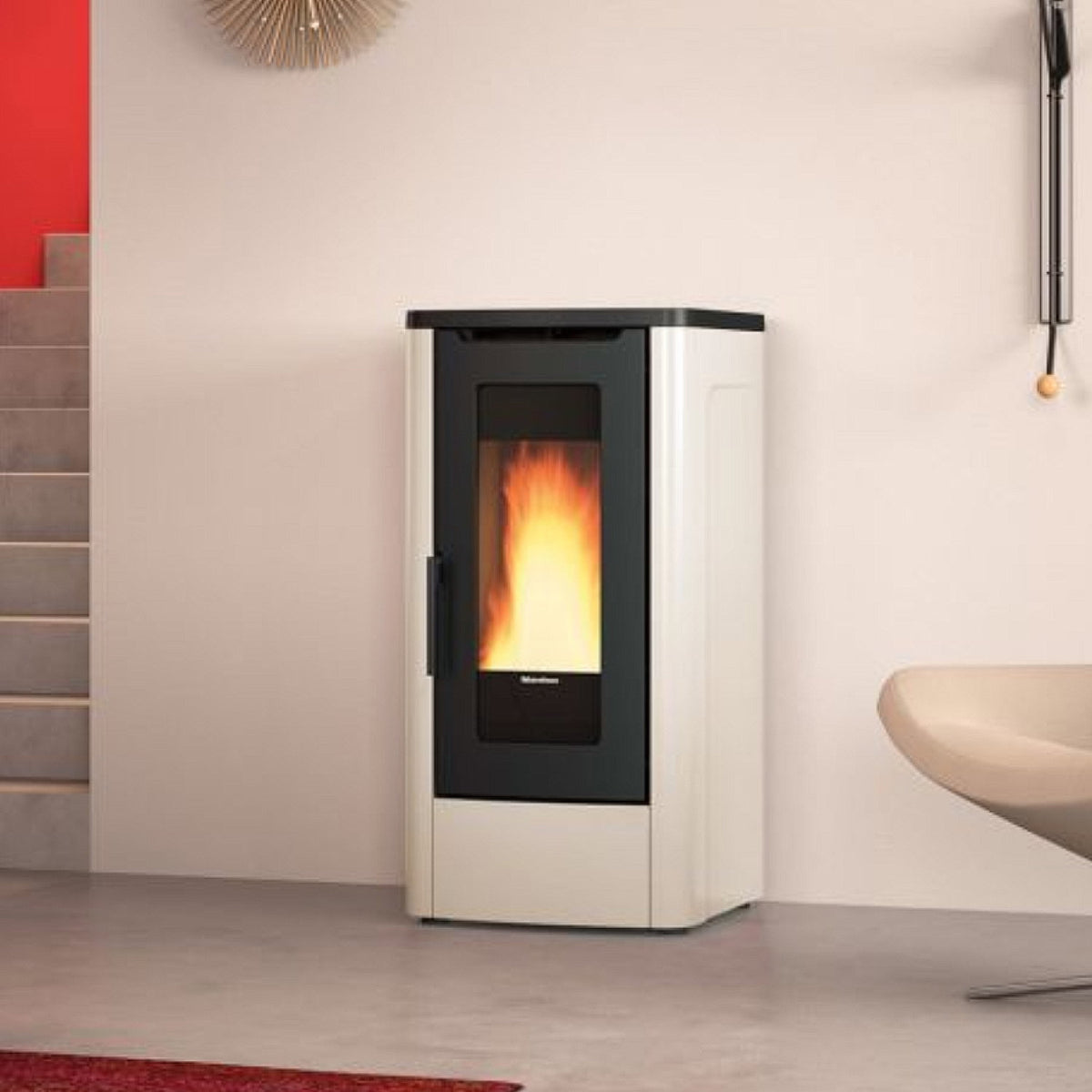 Extraflame Dahiana Plus VFS 16 – Poêle à granulés acier ivoire 10 kW