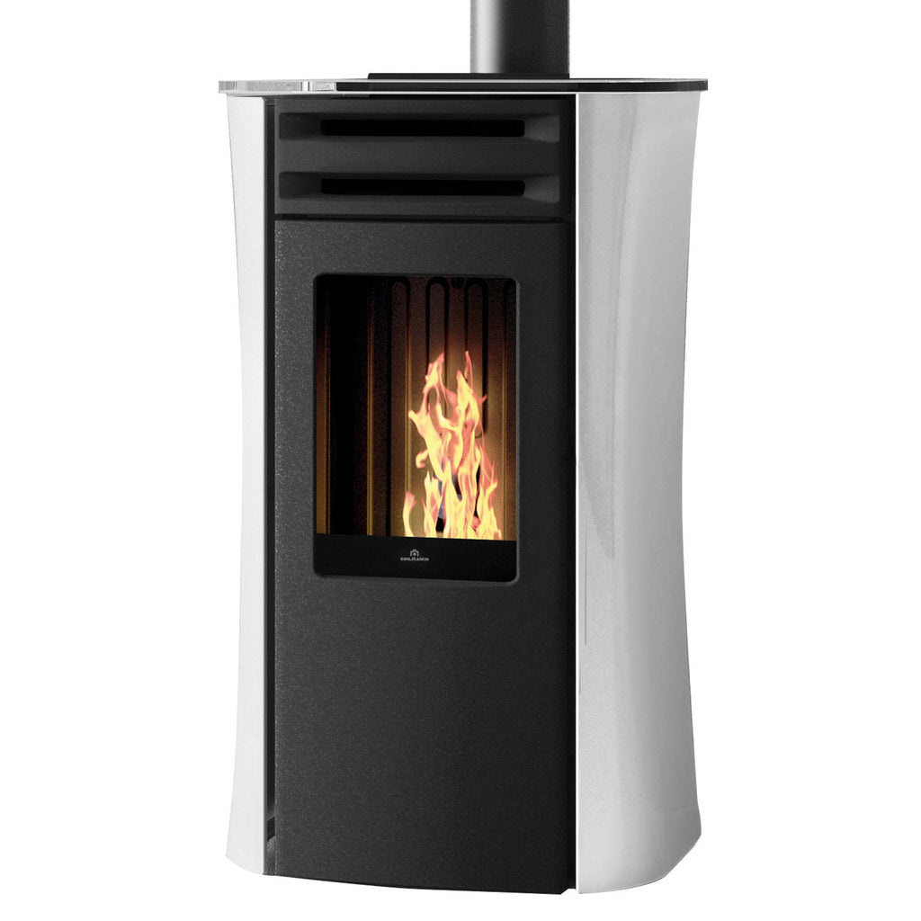 Poêle à granulés Edilkamin Dania 6 AT Coax verre blanc — 6 kW