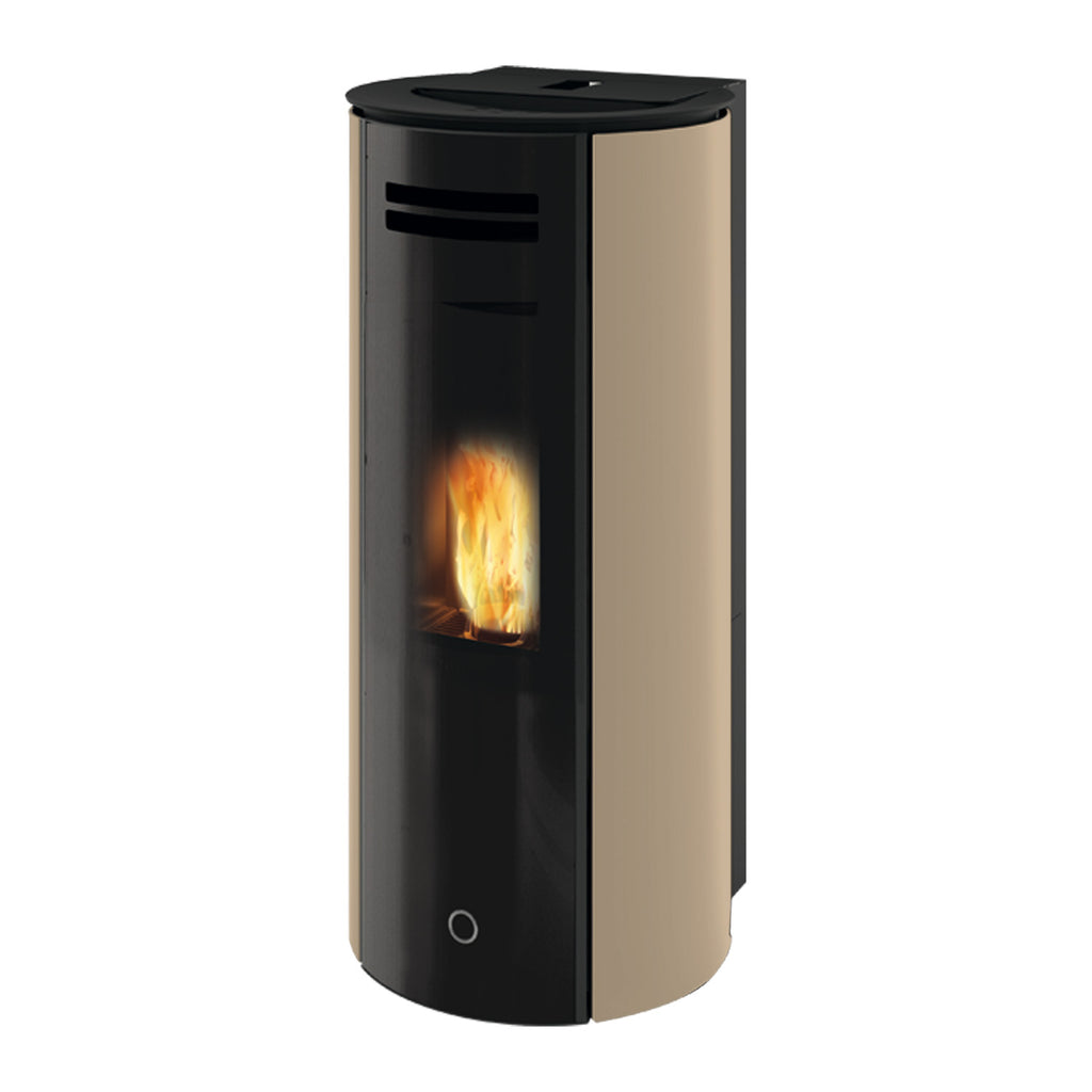 Poêle à granulés Edilkamin EK63 Spy 110+ Evo acier gris tourterelle 10,5 kW sortie arrière