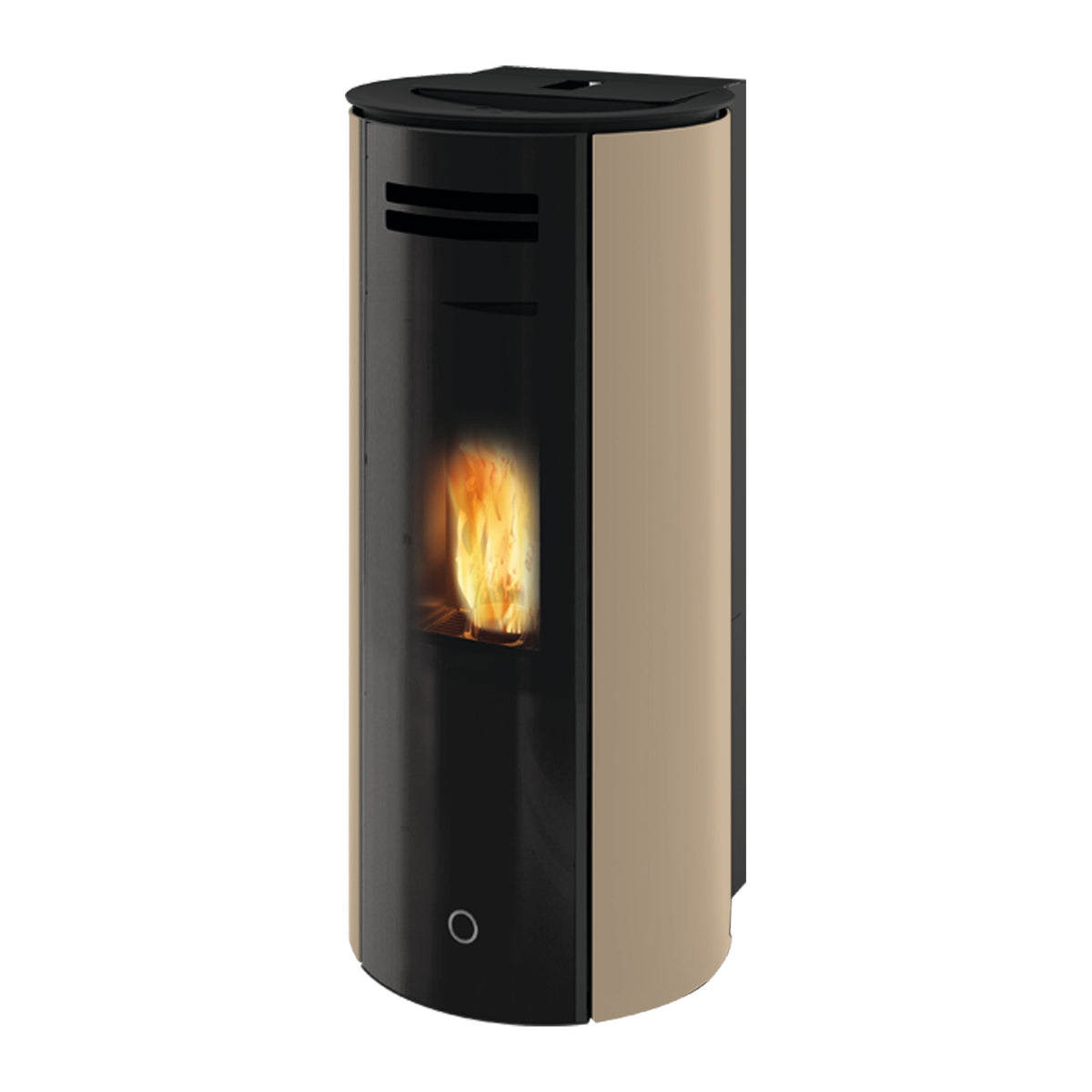 Poêle à granulés Edilkamin EK63 Spy 110+ Evo acier gris tourterelle 10,5 kW sortie arrière
