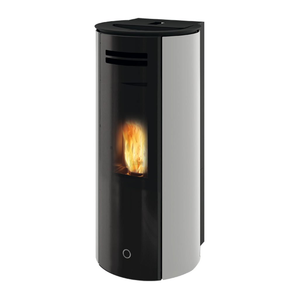 Poêle à granulés Edilkamin EK63 Spy 110+ Evo acier blanc 10,5 kW sortie arrière