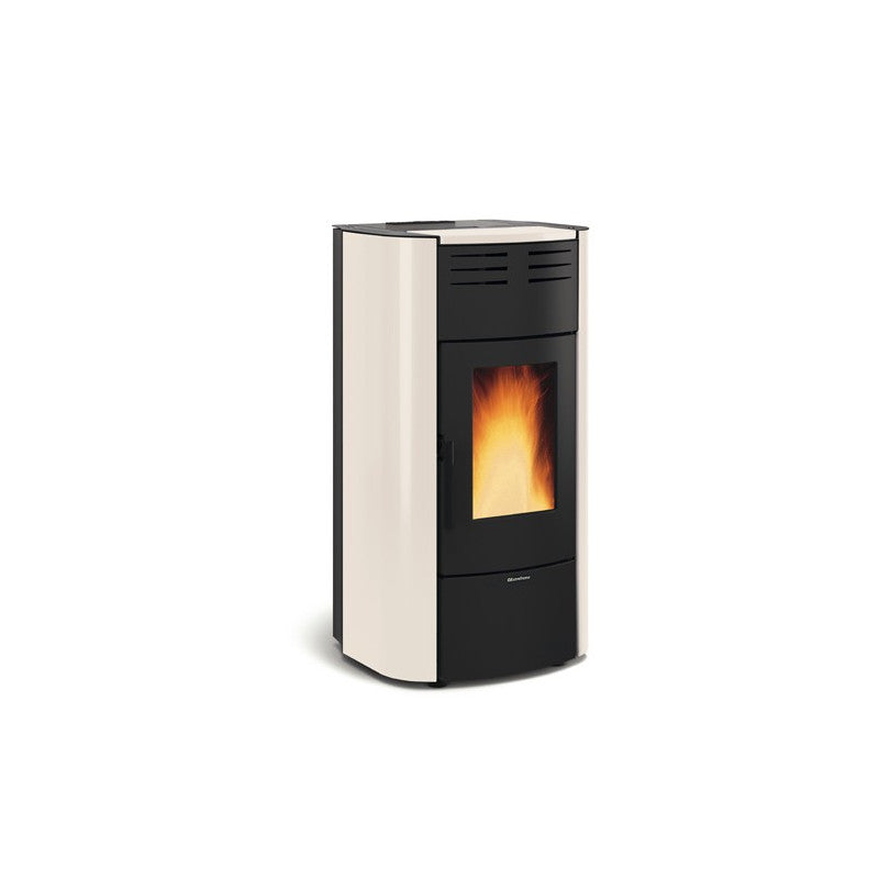 Poêle à granulés hydro Extraflame Raffaella H18 vue de trois quarts