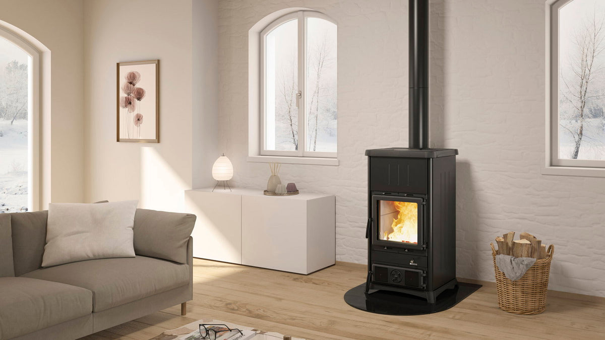 La Nordica Concita 2.0 Steel – Poêle à bois 11,8 kW pour 118 m²