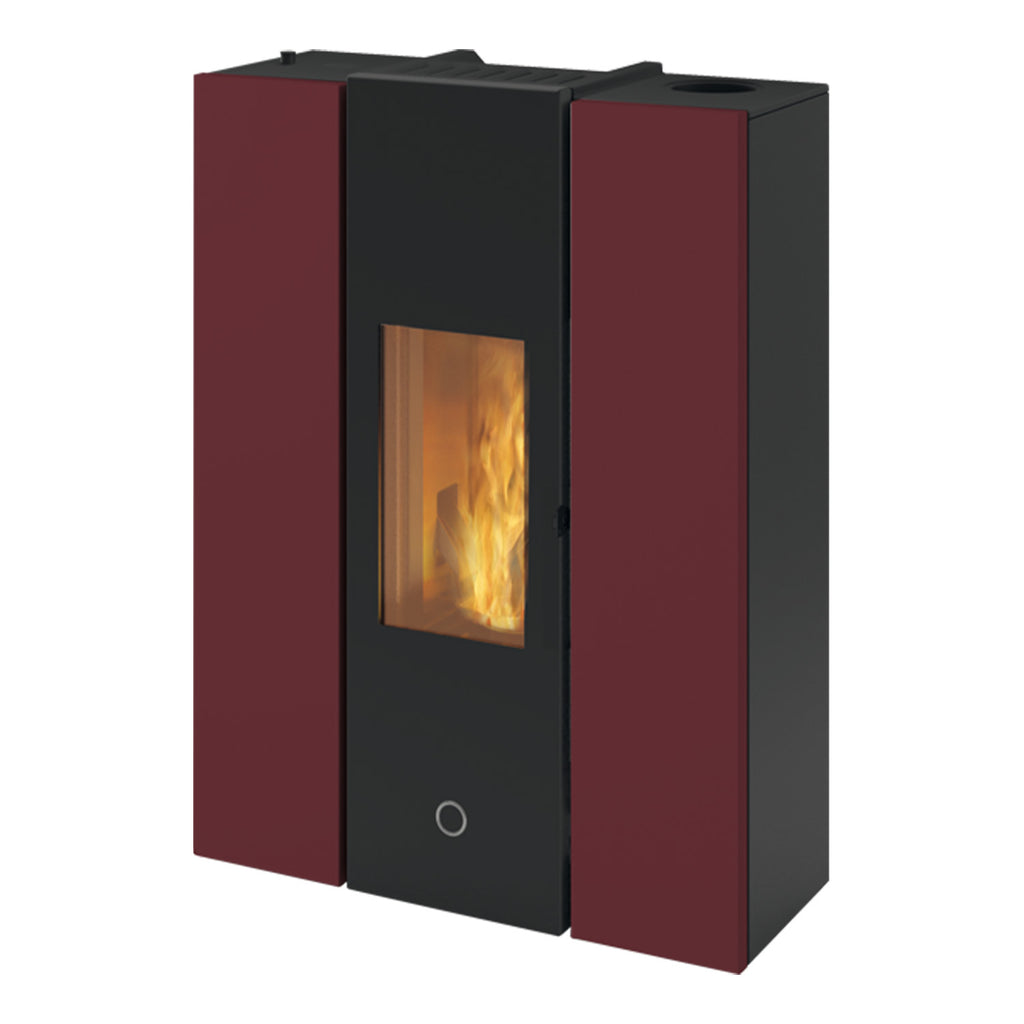 Poêle à granulés Edilkamin EK63 Gotha 70 Evo acier bordeaux 6,7 kW