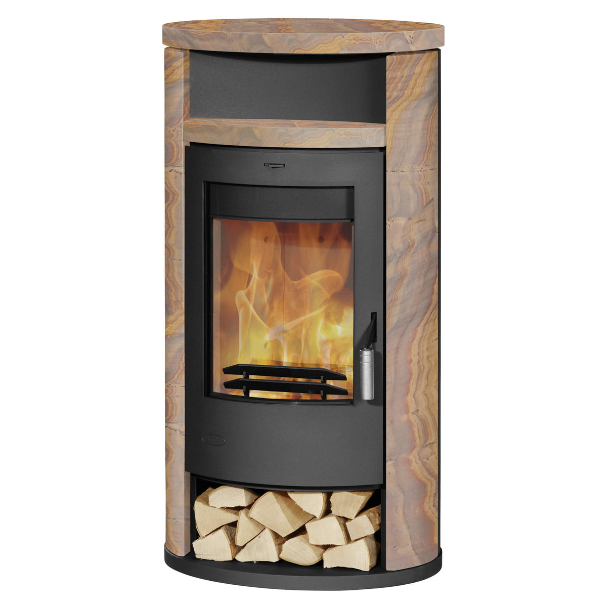 Poêle à bois Fireplace Alicante K1266 acier noir pierre de sable 8,3 kW