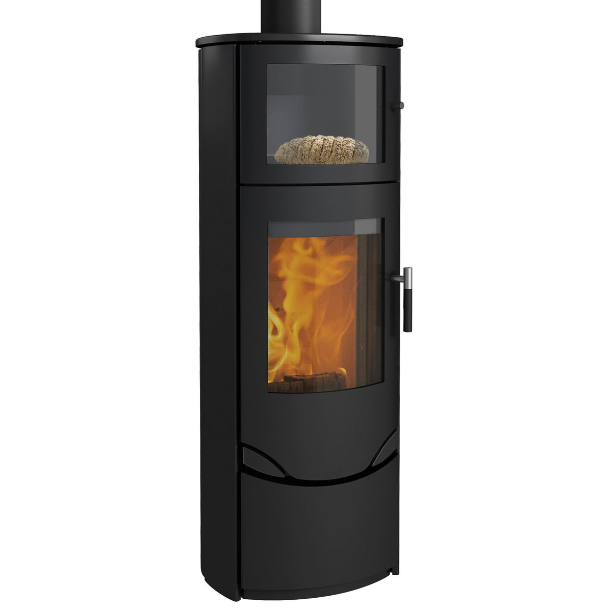 Poêle à bois Lotus Prio 7 acier noir avec compartiment four 7 kW
