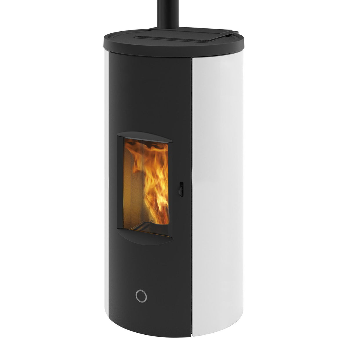 Poêle à granulés Edilkamin EK63 Like 90+ Evo acier blanc raccordement supérieur 9,2 kW