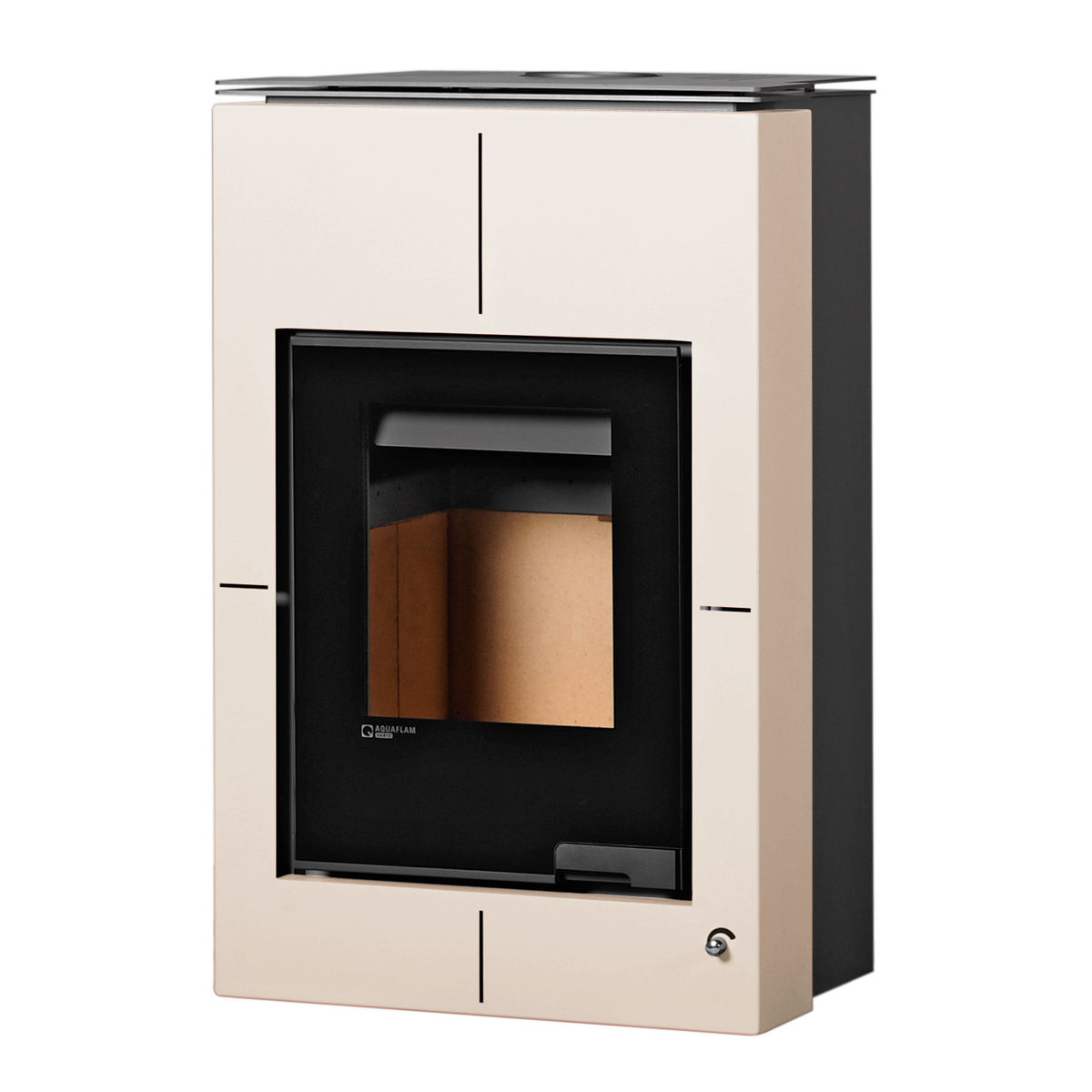 Poêle à bois Aquaflam Vario Saporo Manuel crème avec échangeur d’eau 11/5 kW - image 2