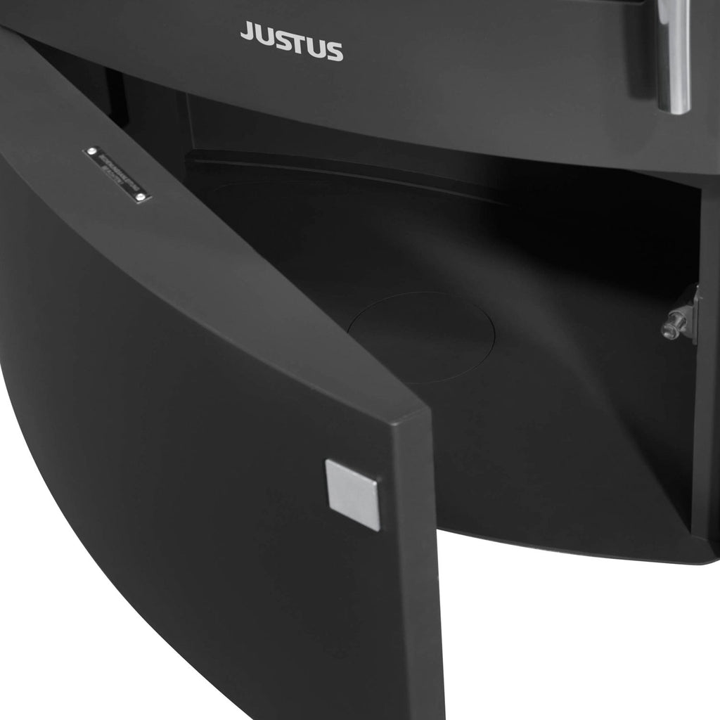 Justus Agero W+ – Poêle à bois acier noir 7 kW