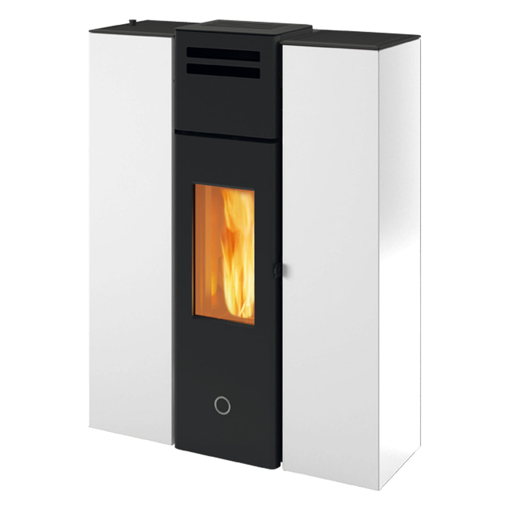 Poêle à granulés Edilkamin EK63 Cell 80+ Evo acier blanc 7,7 kW