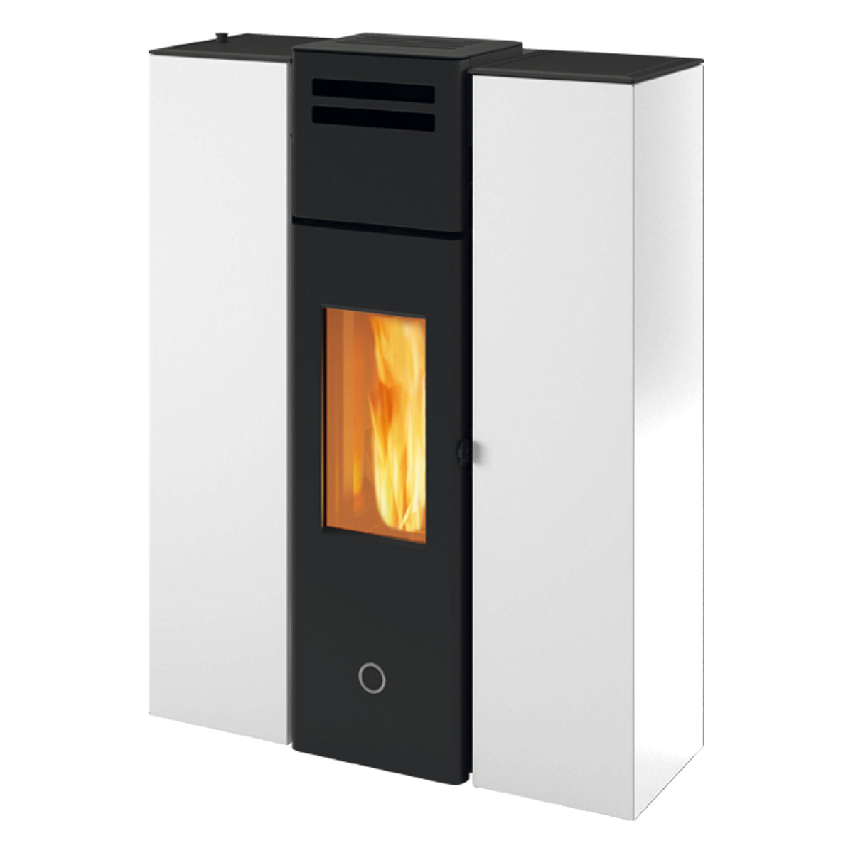 Poêle à granulés Edilkamin EK63 Cell 80+ Evo acier blanc 7,7 kW