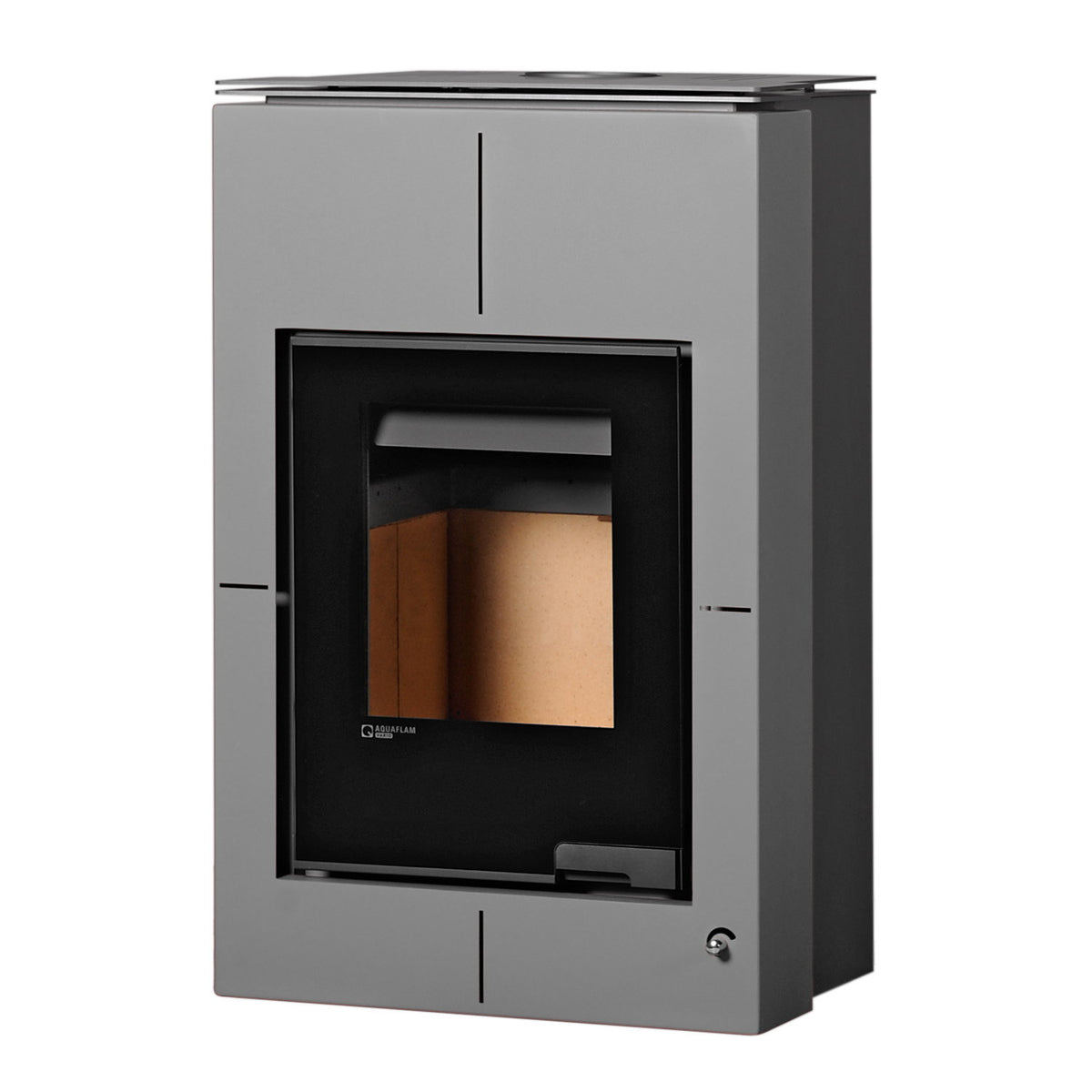 Poêle à bois Aquaflam Vario Saporo Manuel Gris avec échangeur de chaleur 11/5 kW - image 2