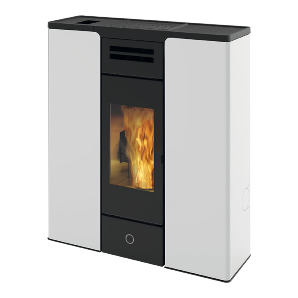 Poêle à granulés Edilkamin EK63 Entity 90+ Evo acier blanc 8,7 kW