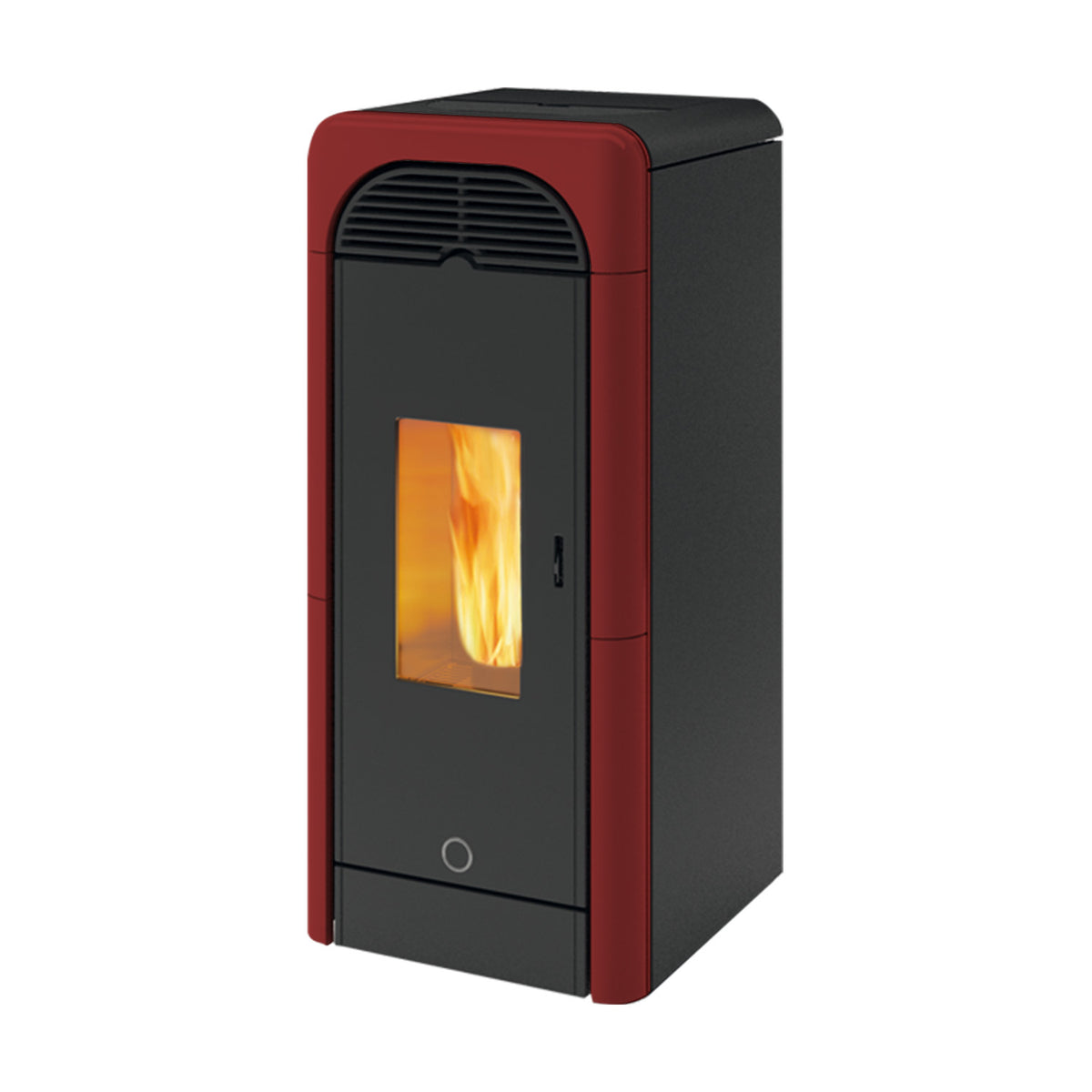 Poêle à granulés Edilkamin EK63 Berry 90+ Evo céramique bordeaux 9,2 kW
