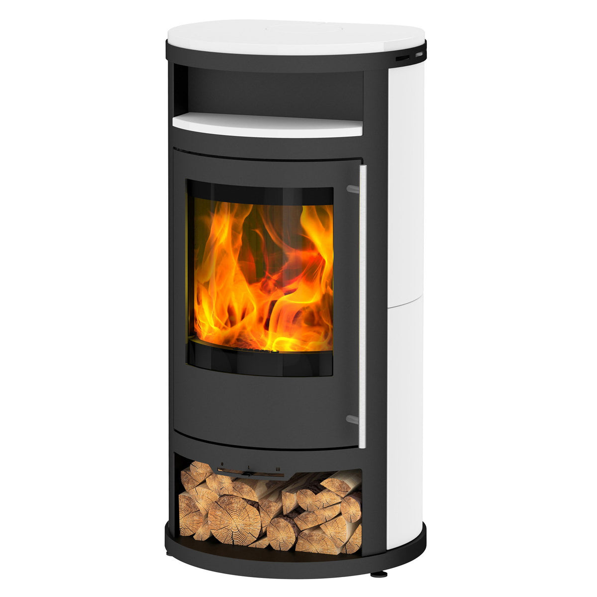 Olsberg Salado Compact 237954 – Poêle à bois 6 kW en céramique Blanc Neige
