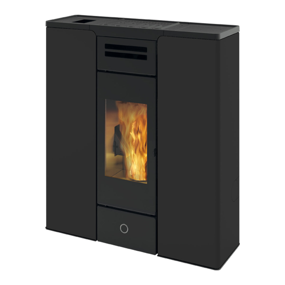Poêle à granulés Edilkamin EK63 Entity 90+ Evo acier noir 8,7 kW
