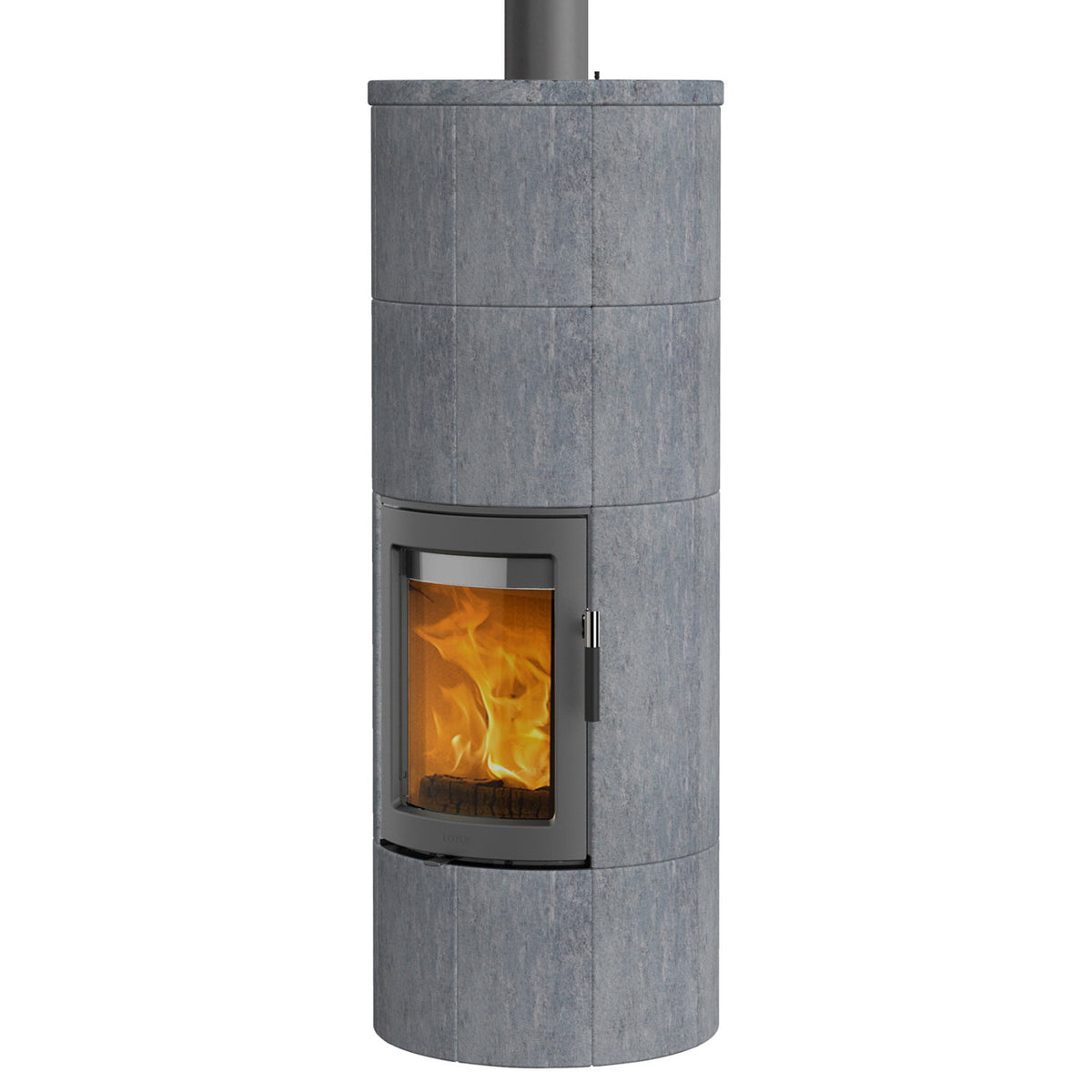 Poêle à bois Lotus Maestro 2 en stéatite – porte grise, évacuation des fumées par le haut 6 kW – image 2