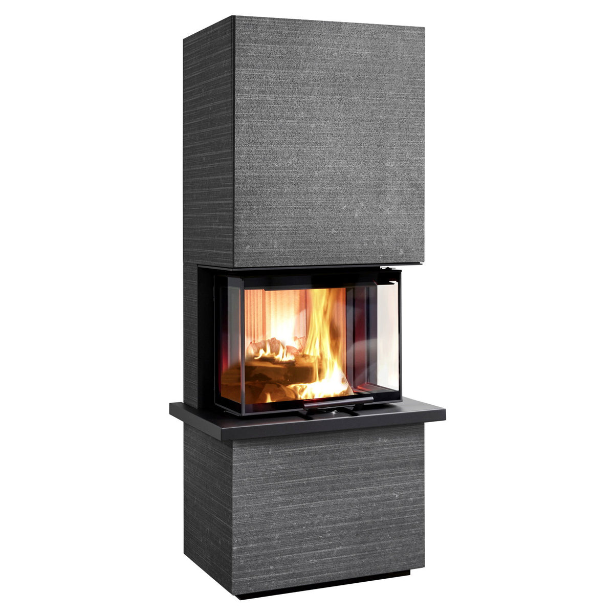Poêle à bois Olsberg Osorno S TopStone 6 kW Gabbro Nero Ferrara Linea-retta - image 2