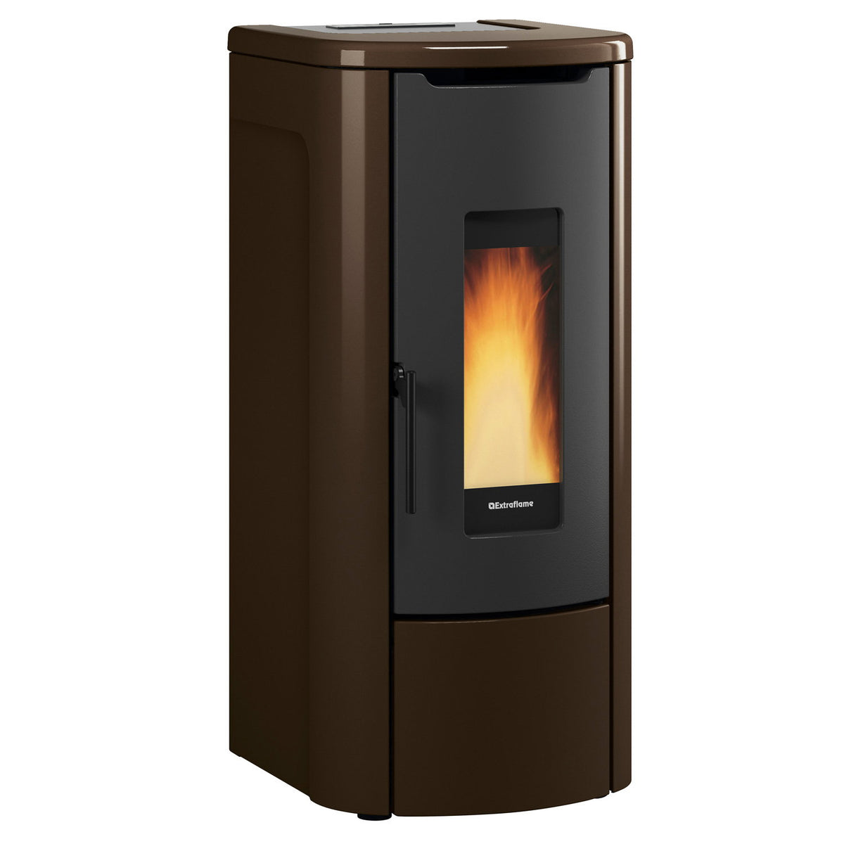 Vue de face du poêle Extraflame Evolution Line Rosanna Idro bronze