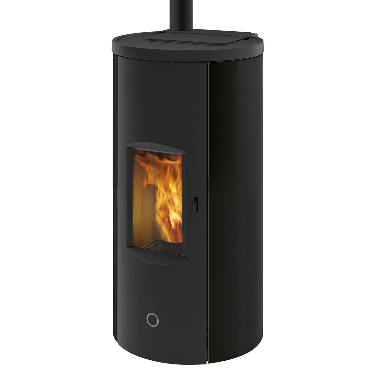 Poêle à granulés Edilkamin EK63 Like 80 Evo acier noir 7,6 kW raccordement supérieur