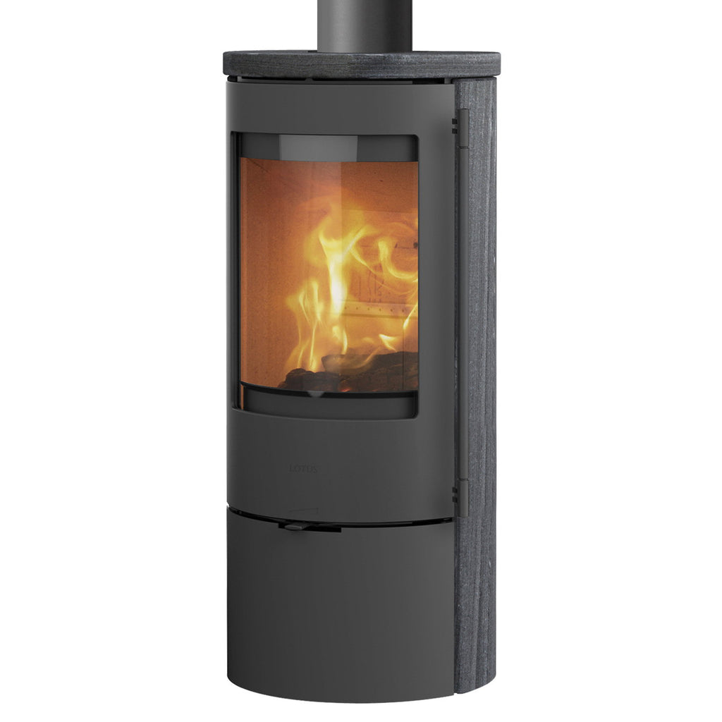 Lotus Prestige Basic S – Poêle à bois Gris Indian Night 5 kW