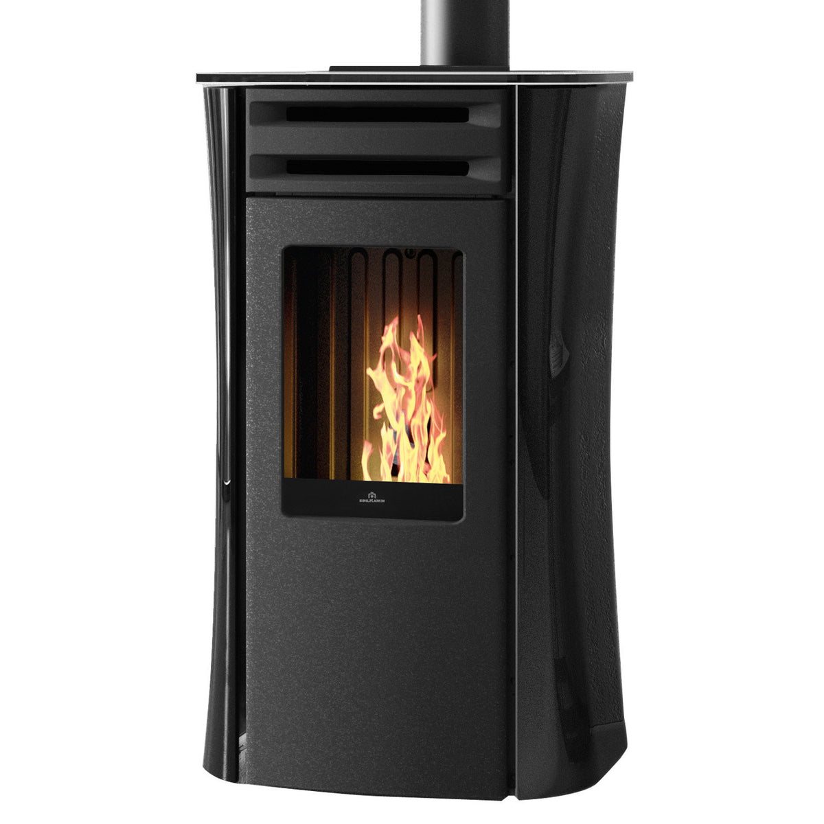 Poêle à granulés Edilkamin Dania 6 AT Coax verre noir — 6 kW