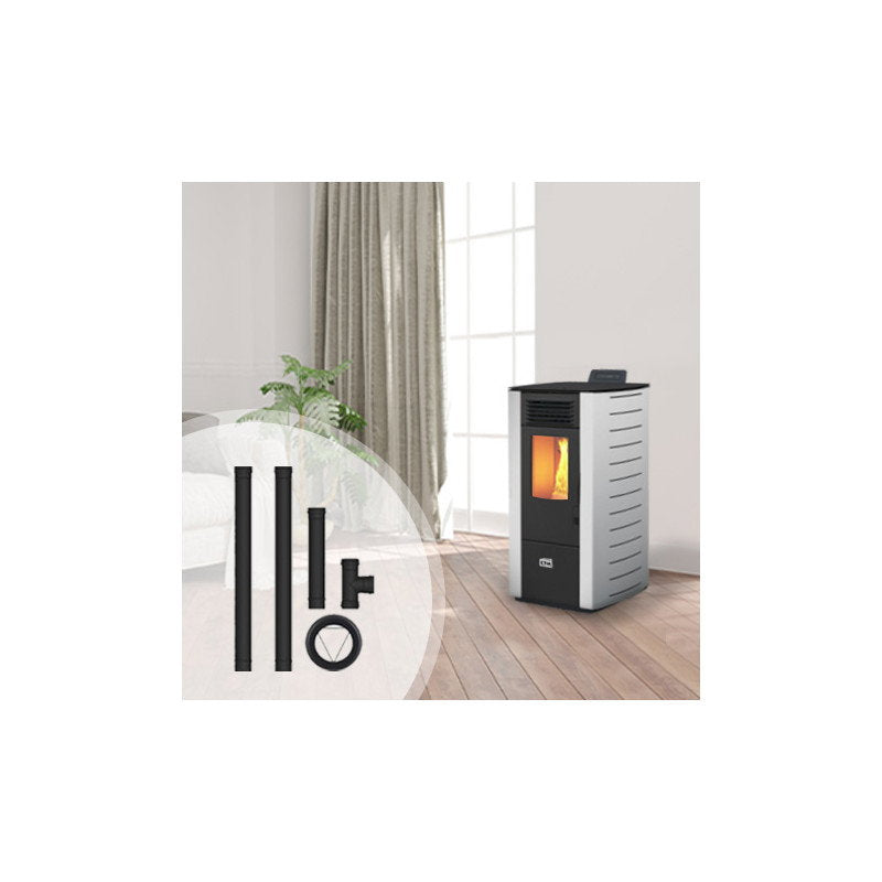 Pack ETNA Nonza avec kit de conduits pour sortie arrière dans un intérieur