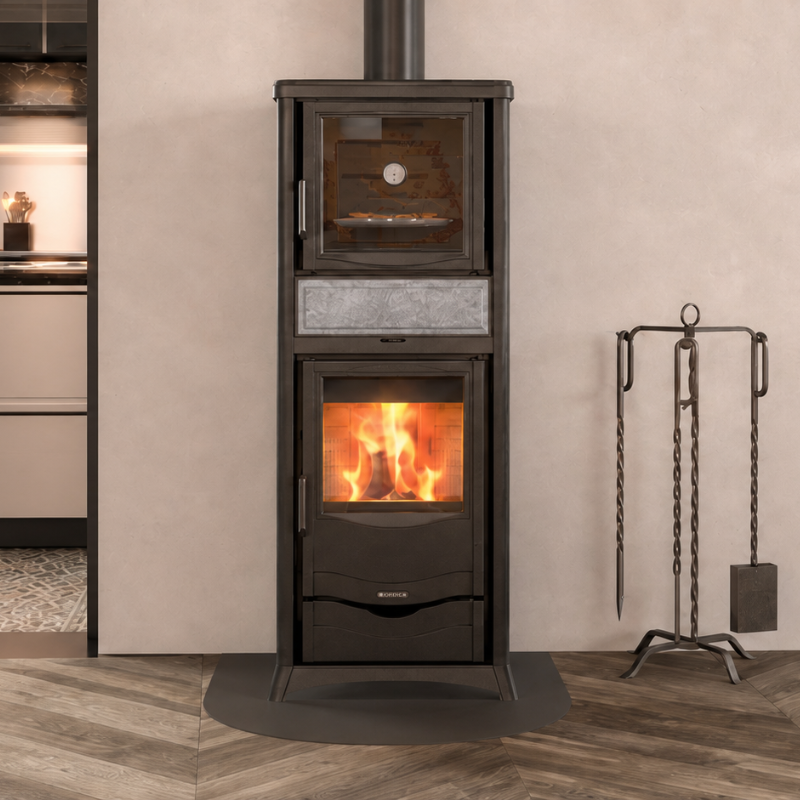 Poêle à bois bouilleur La Nordica TermoRossella Plus Forno DSA pierre naturelle 11,1 kW — image 2