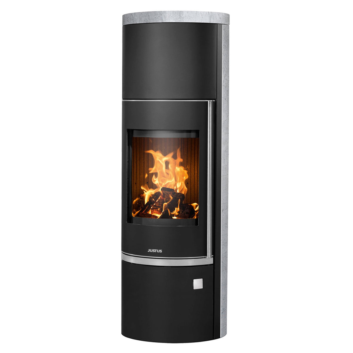 Poêle à bois Justus Faro Aqua 2.0 acier noir avec échangeur d’eau et revêtement stéatite 8,5 kW — image 2