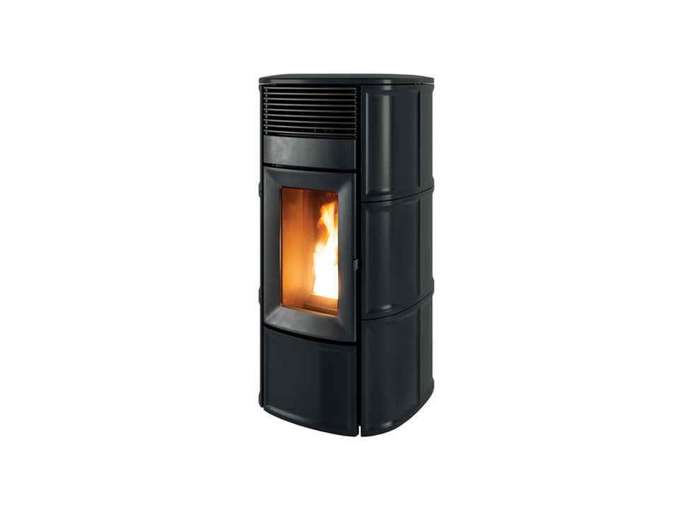 Poêle à granulés MCZ Suite Comfort Air 12 M3, finition céramique Matt Black