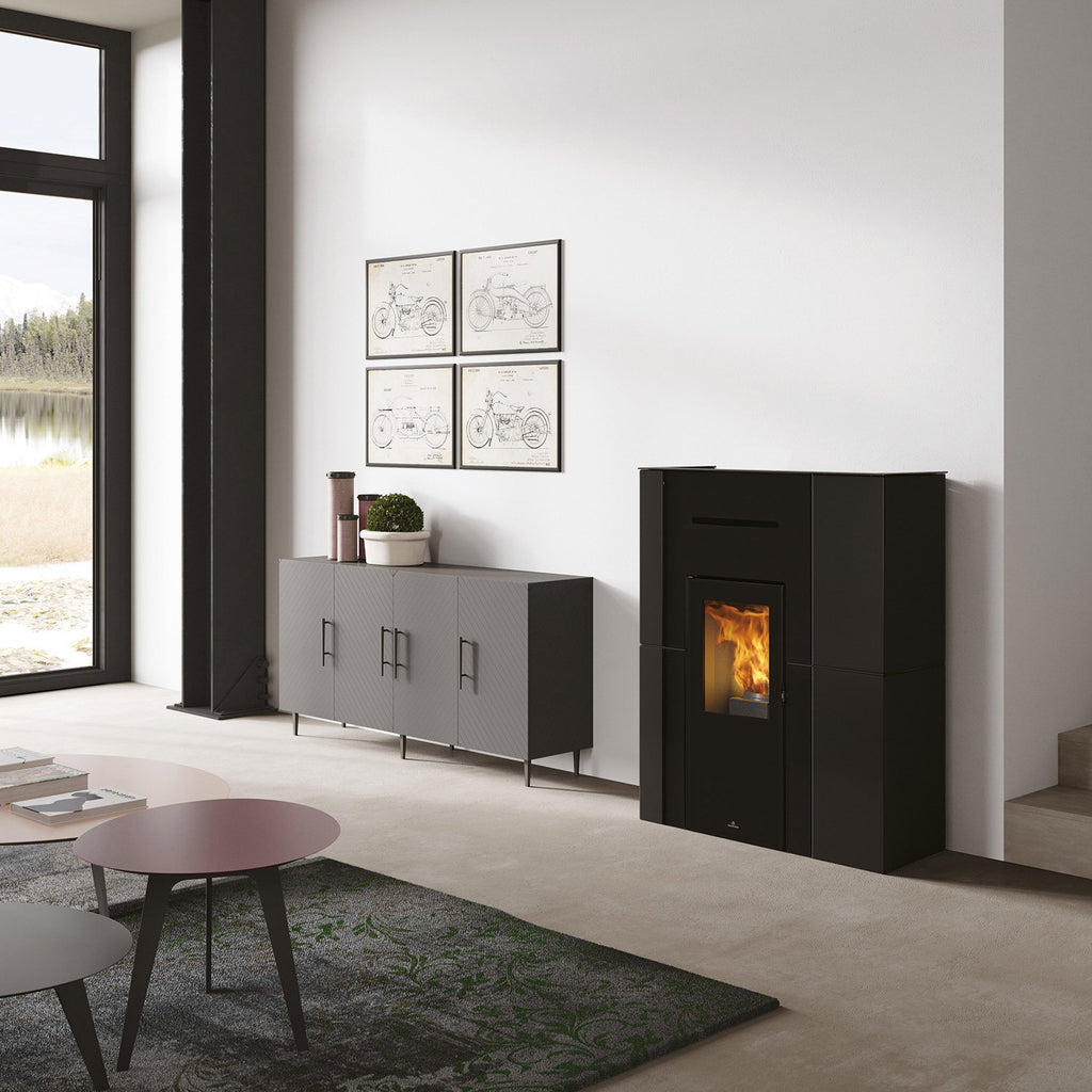Edilkamin Blade H 15 Evo acier et verre noir – image 2