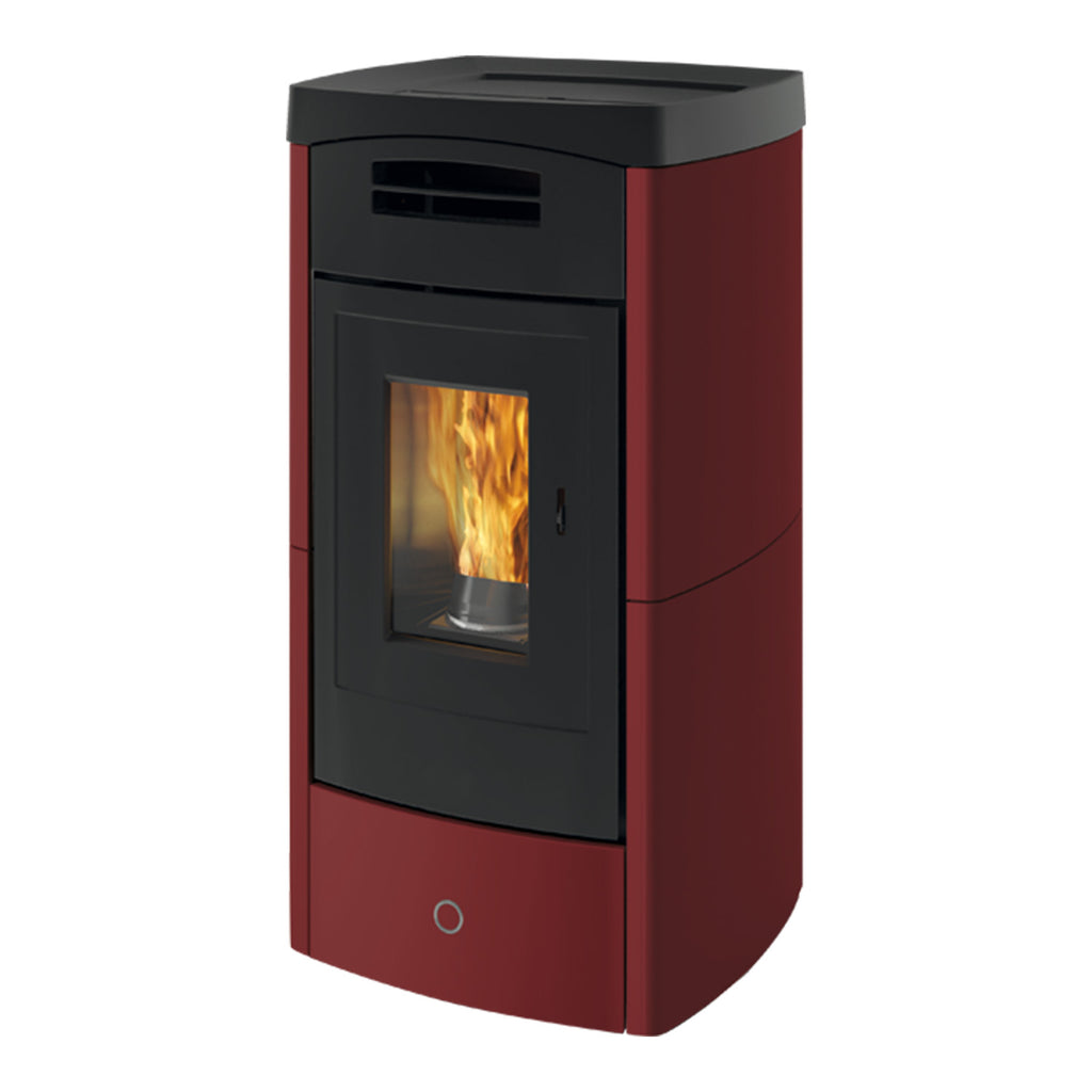 Poêle à granulés Edilkamin EK63 Daily 130++ Evo céramique bordeaux 12,5 kW