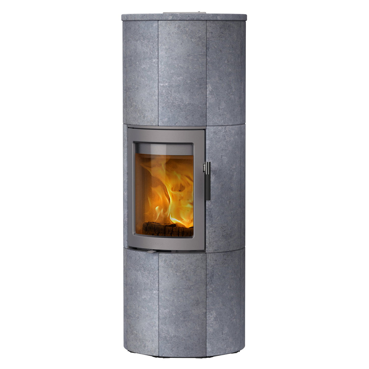 Poêle à bois Lotus Maestro 152M gris avec pierre ollaire, sortie arrière 6 kW