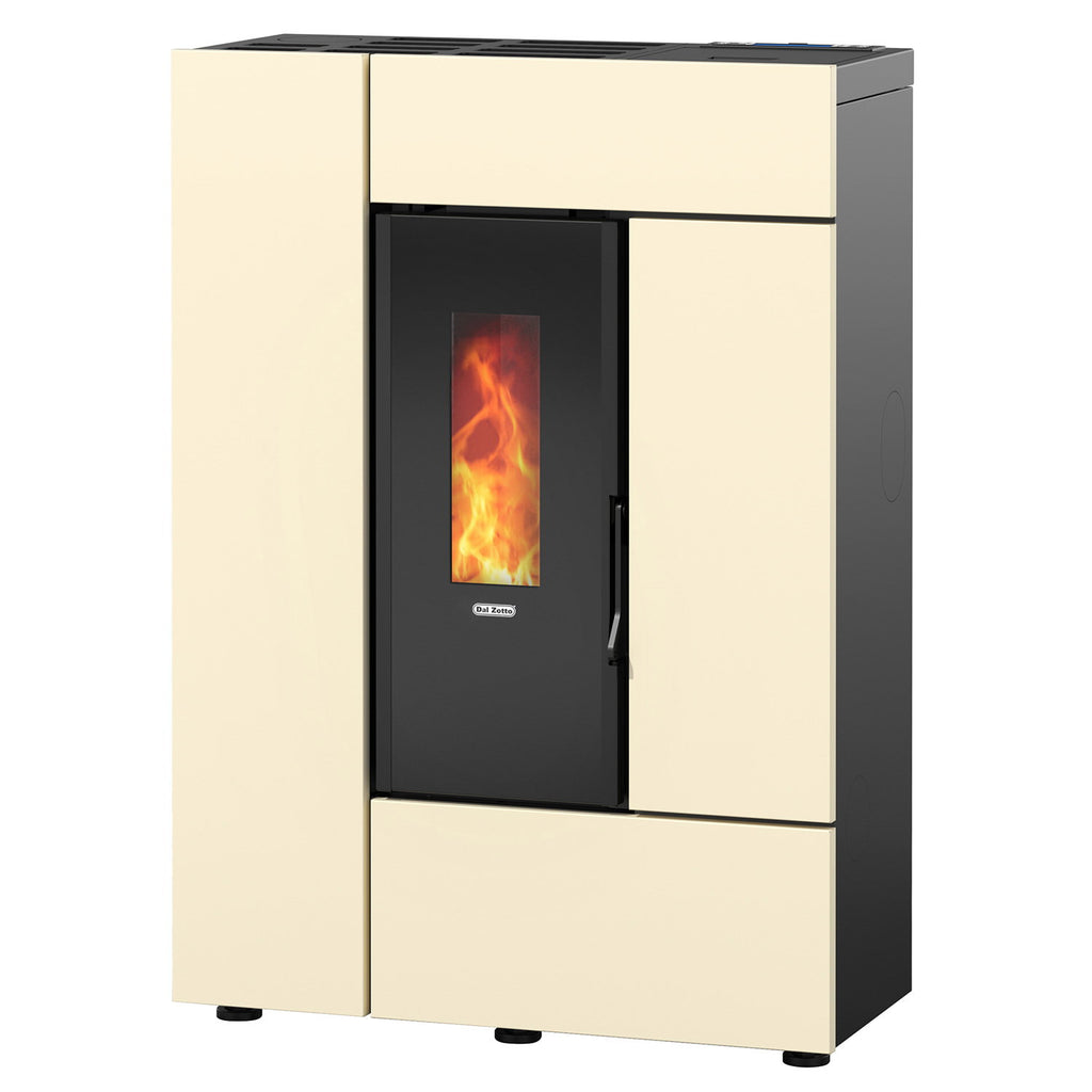 Poêle à granulés Dal Zotto Leyla Elite acier ivoire 8 kW