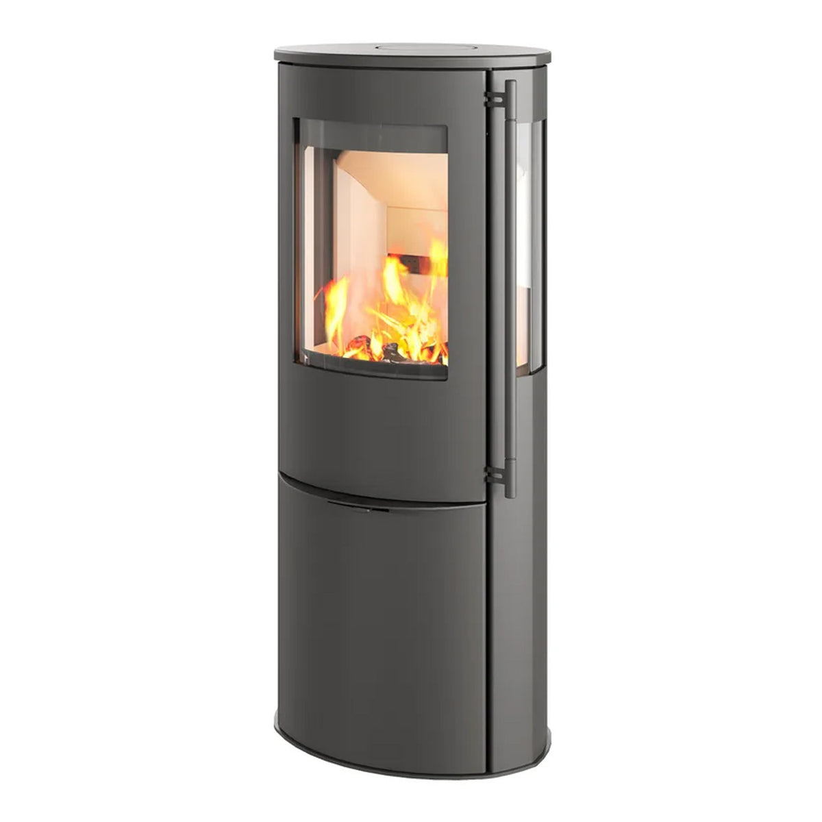 Lotus Liva 6 G – Poêle à bois acier noir avec vitre latérale