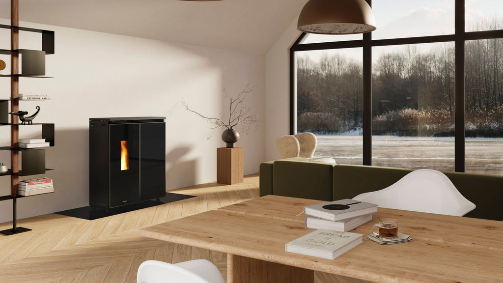 Poêle à granulés La Nordica FLORIANA IDRO CRYSTAL – 19,4 kW