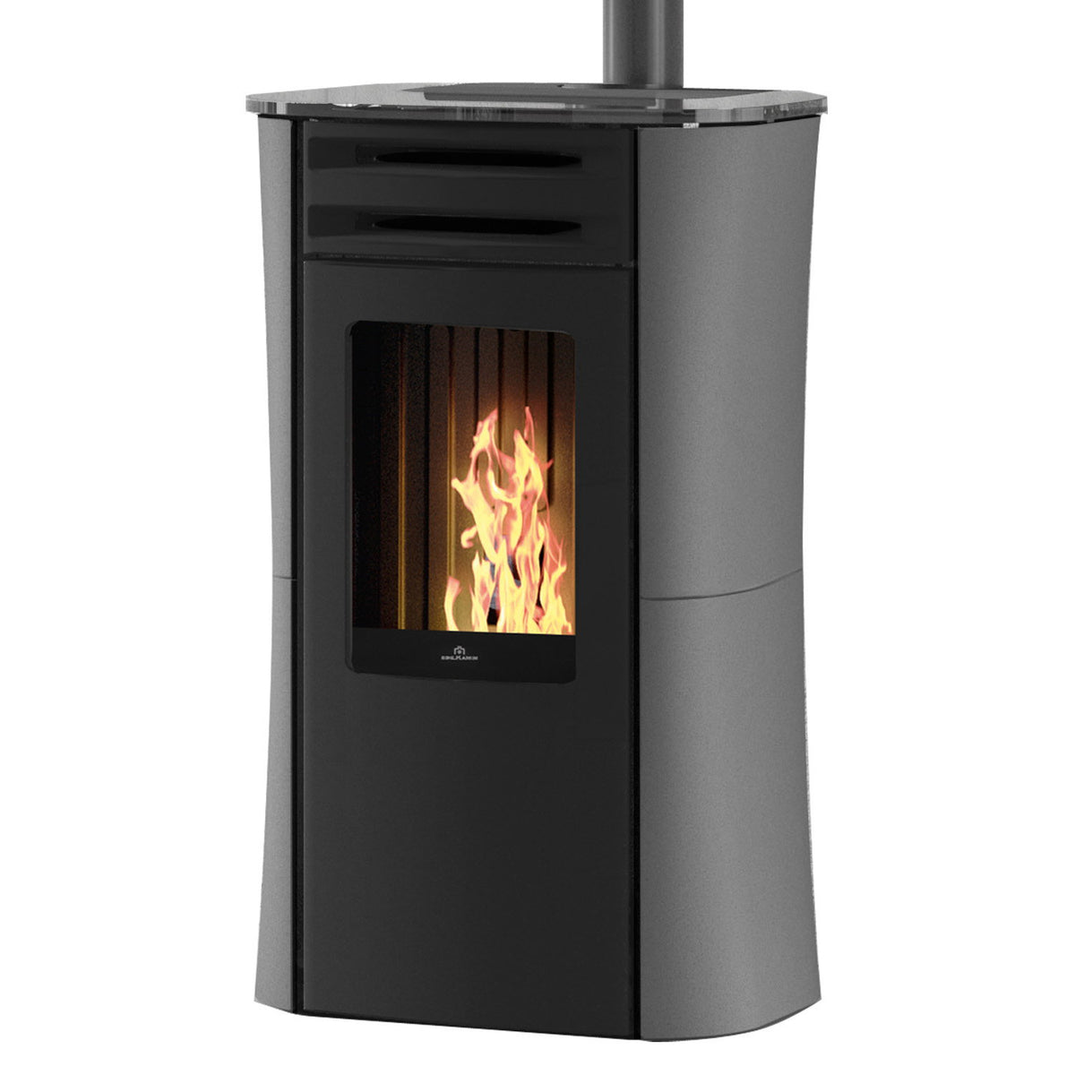 Poêle à granulés Edilkamin Dania 6 AT Top – Acier gris – 6 kW