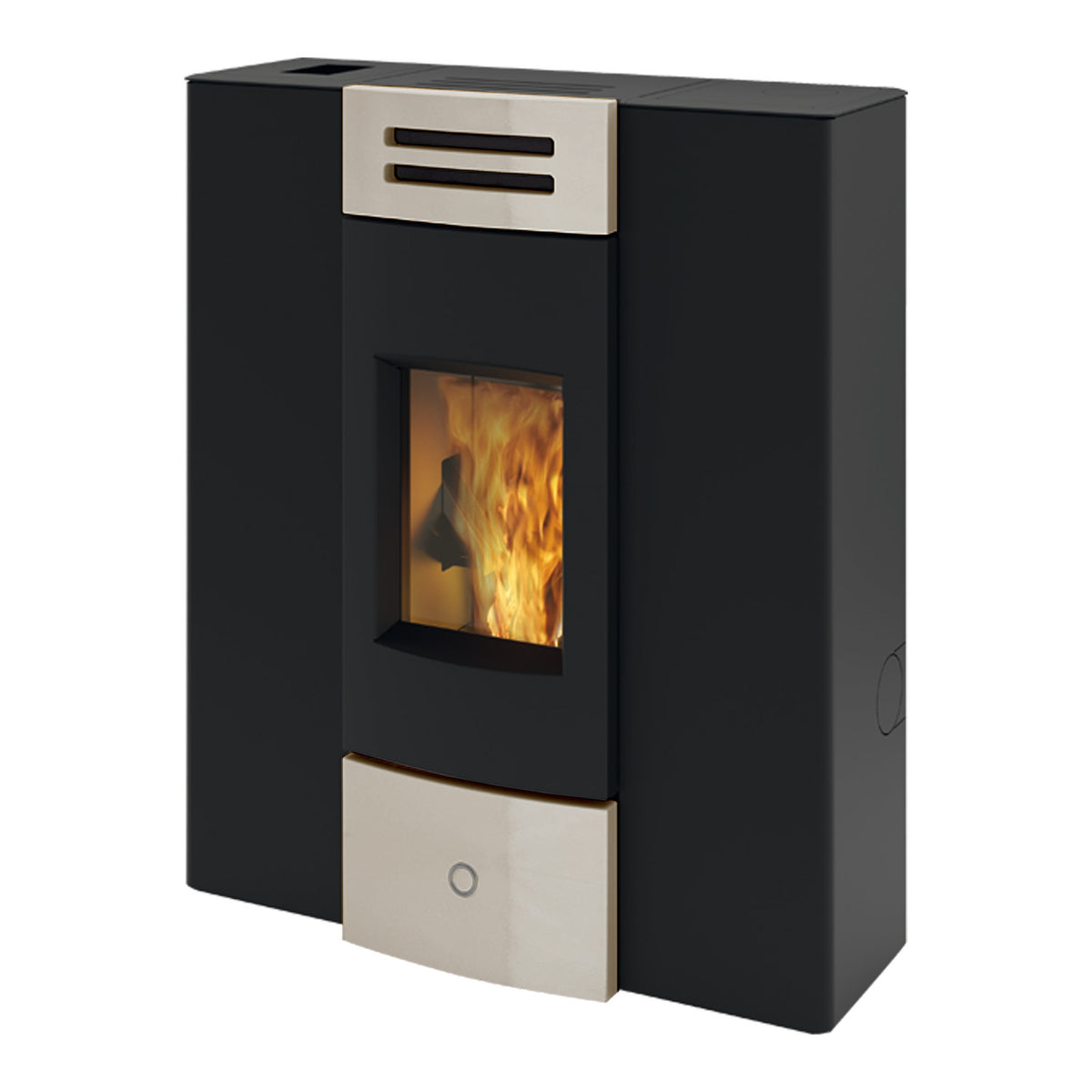 Poêle à granulés Edilkamin EK63 Dub 100++ céramique gris tourterelle 10,1 kW