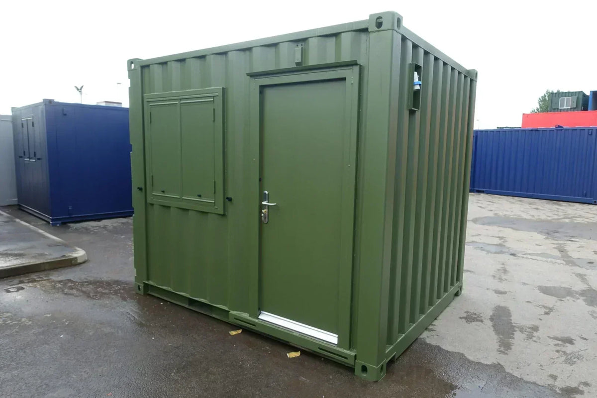 Bureau container 10 pieds neuf – Acier CORTEN – Bureau modulaire vert