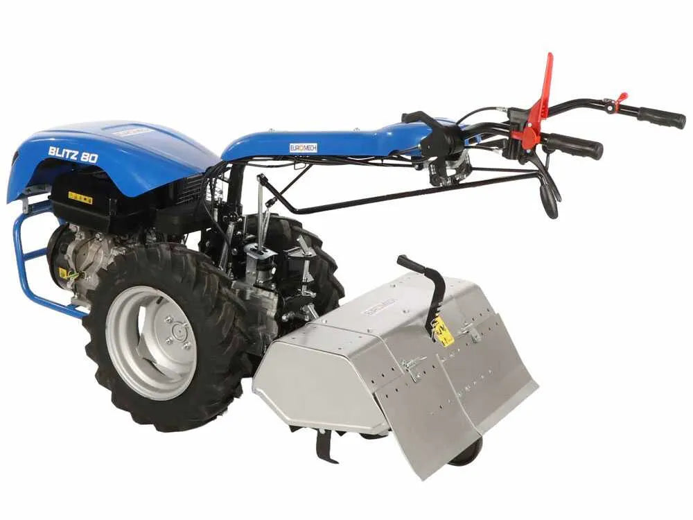 EuroMech BLITZ 80 motoculteur essence Yagmur R390 13 CV avec fraise 75 cm et attelage rapide HBS