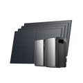 EcoFlow STREAM Ultra et STREAM AC Pro avec quatre panneaux solaires rigides de 520 W