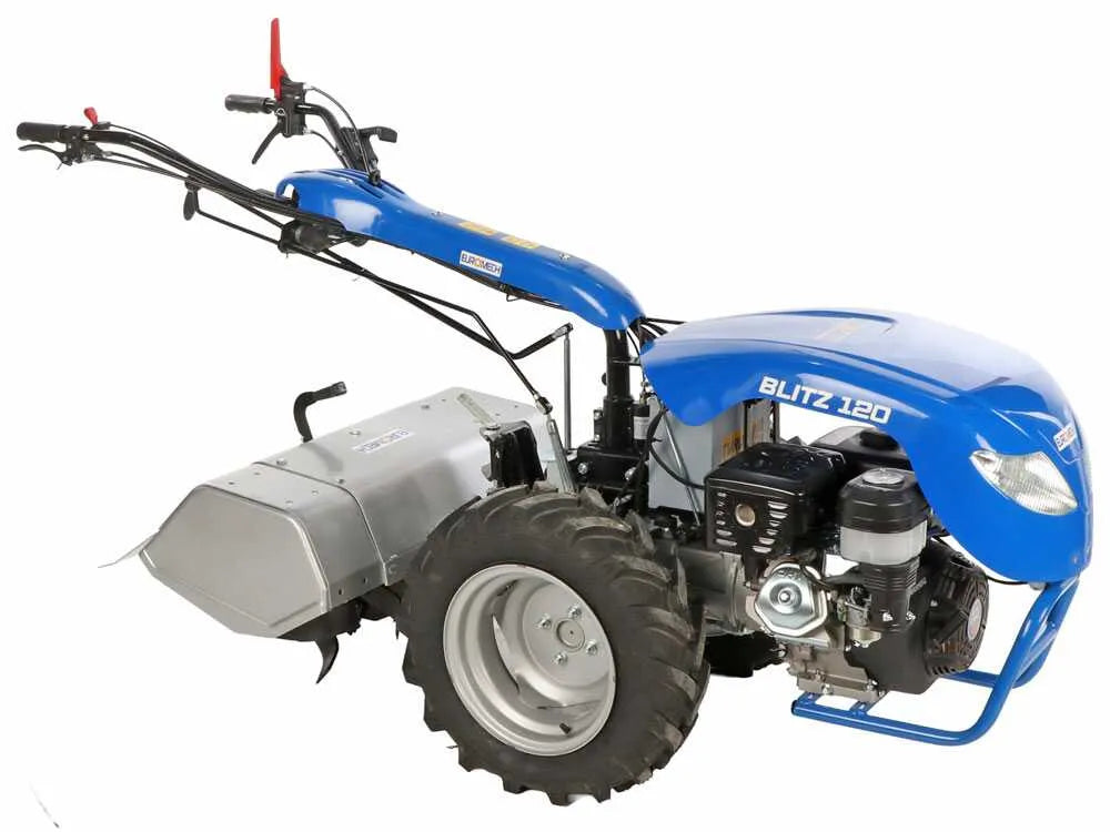 EuroMech BLITZ 120 Motoculteur essence Yagmur R420 16 CV avec démarrage électrique et attelage rapide