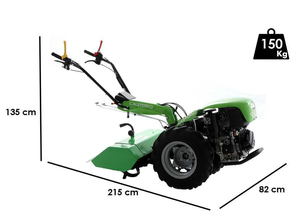 Motoculteur diesel Lampacrescia MGM Castoro Super Kohler 441 cm3 12 CV avec fraise 80 cm