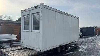 Bureau Container d’Occasion 20 Pieds – 6,06 × 2,44 m avec Isolation, Chauffage et Installation Électrique