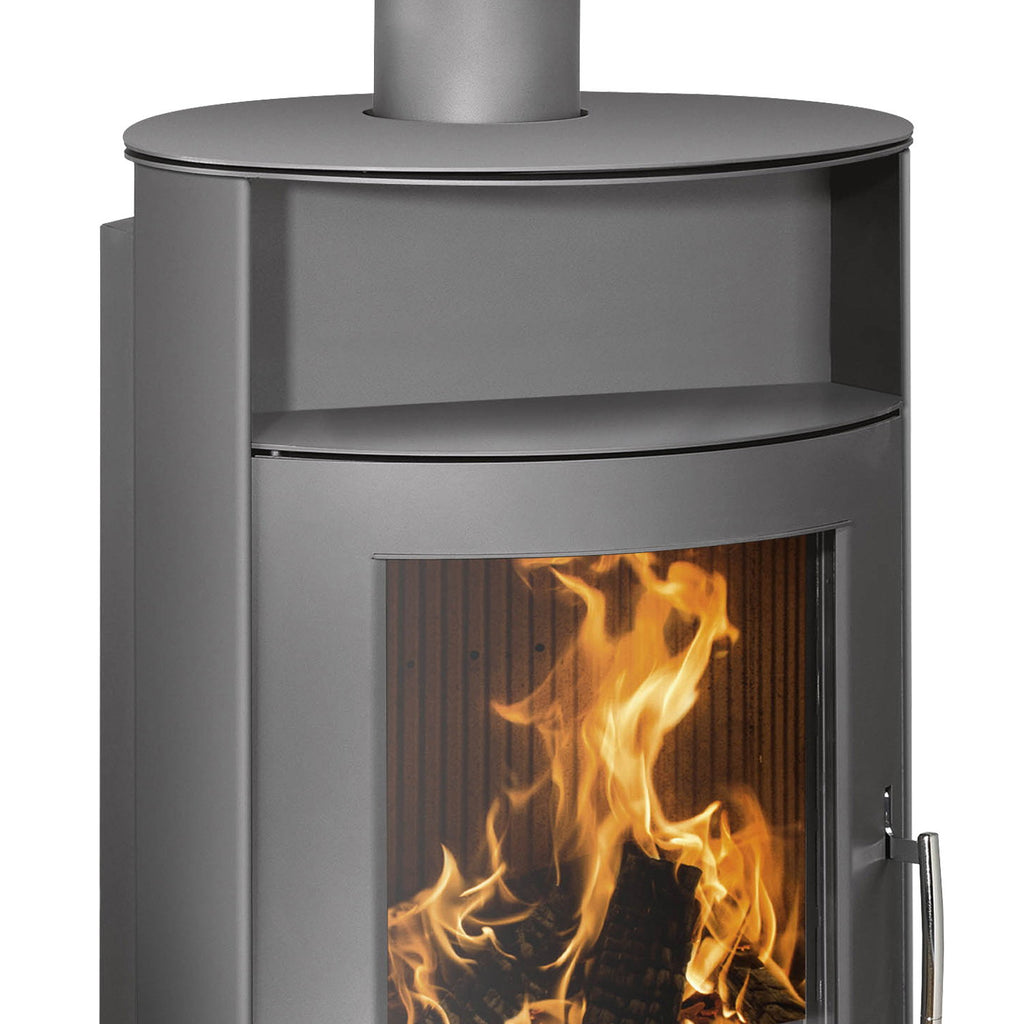 Poêle à bois Justus Island Aqua II 10 kW avec échangeur d’eau gris