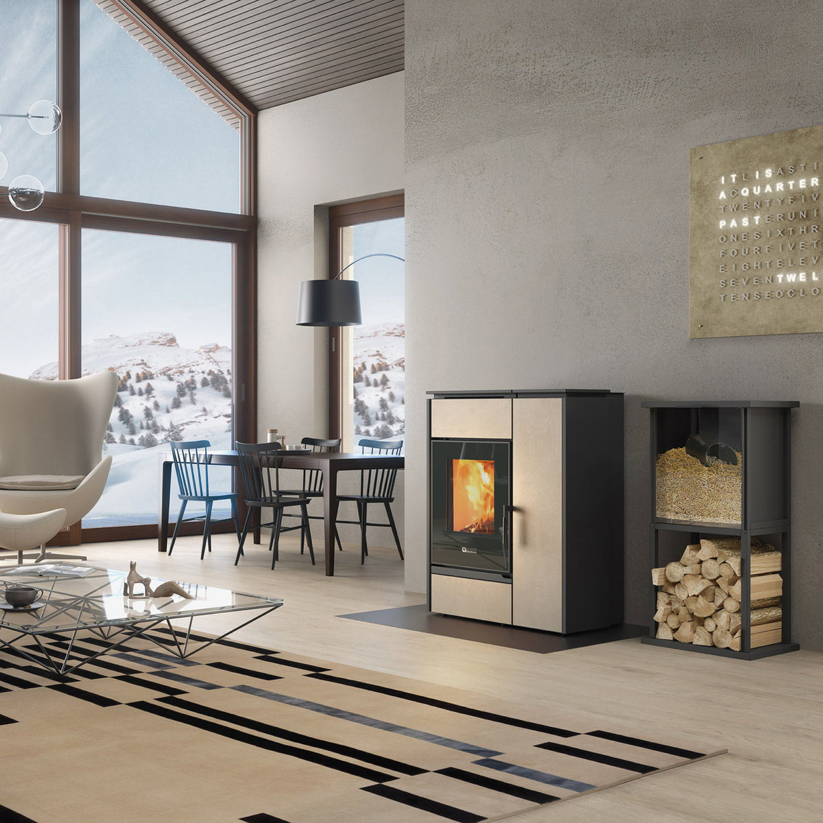 Poêle hybride Extraflame Evolution Line Margaret Corten 10 kW pour 287 m³ - image 3