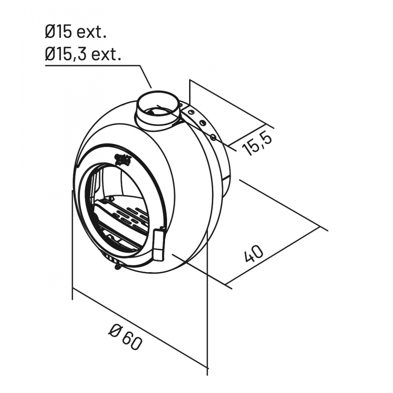 Poêle à bois Godin Galey 7 kW pour chauffage jusqu'à 220 m³ - image 3