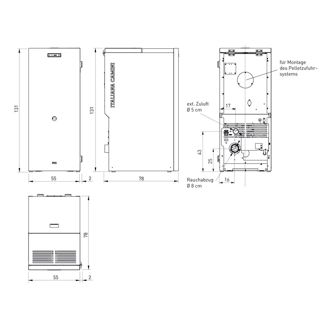 Chaudière à granulés Italiana Camini ITC Termika2 20 – 21,5 kW avec échangeur d’eau – image 3